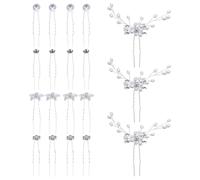 iplusmile Set 23 Forcine per Chioma da Sposa Strass e Perle Fermagli a U Fiori Decorativi Accessori Eleganti per Acconciature da Matrimonio e Cerimonie Adatti a Tutte le Età