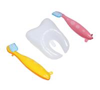 iplusmile Set 3 Palloncini Decorativi per Feste a Tema Denti e Spazzolino da Denti Gigante Gonfiabili Riutilizzabili in PE per Compleanni e Shower Educativi