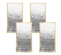 iplusmile Set 4 Pezzi Sacco a Pelo di Emergenza Termico Antivento 200x100 Cm per Escursionismo Campeggio e Auto, Attrezzatura Essenziale Outdoor