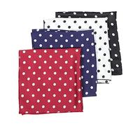 iplusmile Set 4 Pezzi Sciarpe Per Chioma in Raso Quadrate Multifunzionali Motivo a Pois Vintage Per Donna, Foulard Da Collo Moda Versatile Per Feste e Uso Quotidiano