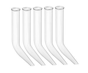 iplusmile Set 5 Tubi Di Distillazione in Vetro Trasparente a Corno Di Bue, Strumento Didattico Di Laboratorio Leggero e Portatile Per Lezioni Di Chimica Ed Esperimenti Scientifici