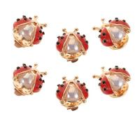 iplusmile Set 6 Spille a Forma di Coccinella Mini Spilla Creativa Leggera da Donna per Colletti Sciarpe e Giacche Accessorio Decorativo Anti Scivolamento per Abbigliamento Elegante