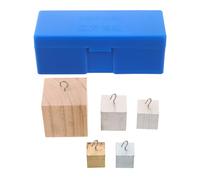 iplusmile Set Cubi di Densità in Metallo e Legno per Esperimenti Scientifici - Blocchi di Alluminio, Ferro e Rame - Strumento Didattico per Laboratorio Chimico e Fisico, Piccoli Blocchi