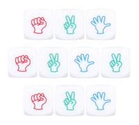 iplusmile Set da 10 Dadi da Gioco Multi-faccia Portatili in Plastica, Piccoli Dadi da Festa per Bar e Casa, Accessori per Giochi di Società e Intrattenimento Familiare