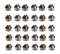 iplusmile Set da 100 Fermagli a Farfalla in Metallo Nero e Bronzo Antico Perno Piatto da 10Mm Dorsi per Spille da Bavero e Cappelli Accessori Multifunzionali per Artigianato e Badge