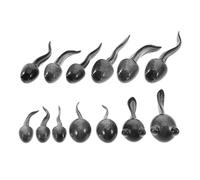 iplusmile Set da 13 Pezzi di Piccole Statuine di Girini in Resina Nera, Decorazioni Miniature Versatili per Bonsai e Acquari, per Giardino e Patio