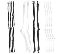 iplusmile Set da 20 Cinture Elastiche Regolabili per Cravattini a Farfalla, Fasce a Farfalla in Materiale Resistente, Kit di Estensione Clip Bianche e Nere, Adatto a Tutte Le Taglie e