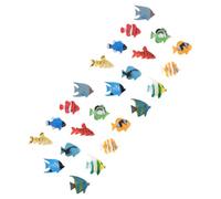 iplusmile Set da 24 Mini Statuette Pesci Tropicali in PVC Resistenti allo Sbiadimento Decorazioni per Acquari e Scenari Sottomarini Ornamenti Realistici per Ambienti Domestici e Uffici