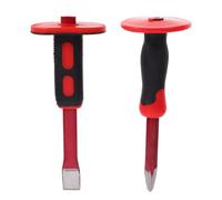 iplusmile Set di Scalpelli Paramano in Acciaio Cromo-vanadio Rosso, 2 Pezzi per Lavori Pesanti, Impugnatura Comoda per Lavorazioni Metalliche e Muratura