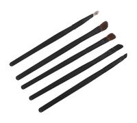 iplusmile Set Pennelli Trucco Occhi 5 Pezzi con Setole in Crine di Cavallo e Custodia Nera Compatta Kit per Ombretto e Eyeliner con Forme Diverse per Applicazione Professionale del Make-Up