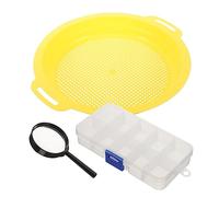 iplusmile Setaccio per Oro Manuale Attrezzo per Portatile Padella per Setacciatura in per Ricerca Mineraria per Aspiranti Cercatori d'Oro