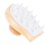 iplusmile Spazzola Massaggiante per Capelluto in Legno Spazzola per Shampoo Testina in Silicone Pettine per Lavaggio della Testa e Pulizia dei Capelli