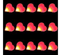 iplusmile Spilla a Forma di Cuore Rosso LED da 15 Pezzi Distintivo Luminoso Lampeggiante per Feste Romantiche e Matrimoni Accessorio Leggero Spilla da Amo per Donne