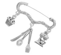 iplusmile Spilla da Cuoco in Lega di Zinco Resistente per Amanti della Pasticceria Spilla Decorativa per Costume da Chef Regalo per Chi Ama Cucinare Cottura in Forno