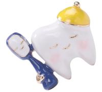iplusmile Spilla Smaltata a Forma di Dente in Lega Resistente Spilla per Abbigliamento e Zaini Accessorio Versatile per Adulti e per Promuovere la Salute Orale e Usi Casual o Formali