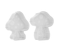 iplusmile Stampo per Candele a Forma di Fungo 3D in Silicone Resistente al Calore Set 2 Pezzi per Decorazioni Fai da Te Casa e Feste Facile da Sformare e Pulire