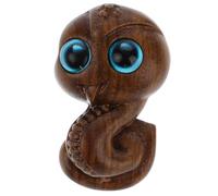 iplusmile Statua Di Serpente in Legno Scultura Mitologica Di Serpente Zodiacale Regalo Statuetta Di Ricchezza Scultura Intagliata a Mano Decorazione Per Collezione