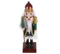 iplusmile Statuina Schiaccianoci Natalizia con Scettro e Albero in Plastica