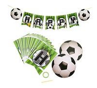 iplusmile Striscione Compleanno Calcio Decorazione Festiva per Feste Tema Calcio per Ragazzi e Ragazze Atmosfera con Camion e Escavatori Materiale Resistente Decorazioni per Compleanni