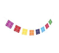 iplusmile Striscione Decorativo in Tessuto Non Tessuto Messicano per Feste Colorate Bandiere Quadrate Riutilizzabili per Compleanni Matrimoni e Giorno dei Morti Facile da Montare