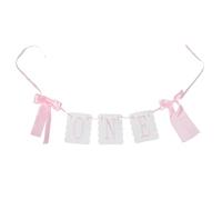 iplusmile Striscione per Seggiolone Fiocco e Nappe Ricamate Decorazione Rosa per Primo Compleanno Ragazzo Ragazza Ghirlanda per Festa e Servizi Fotografici