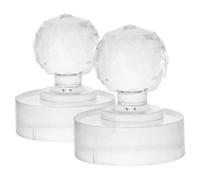 iplusmile Strumento e Uso Efficiente per Pressare Ombretto in Acrilico 2 Pezzi, Timbro Delicato Controllo Preciso per Blush e Illuminante per Cosmetici e Sopracciglia