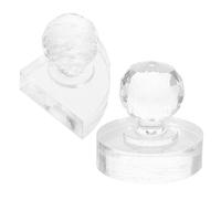 iplusmile Strumento per Pressare Ombretto e Fard Fai da Te 2 Pezzi, Timbro Pressante Rotondo Acrilico 30mm e 59mm, Accessorio per Riparazione Polveri Trucco Compatibile Palette Ombretti