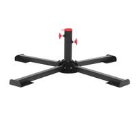 iplusmile Supporto Inox di Natale per Albero Pieghevole in Acciaio Nero | Base Gambe Incrociate Ispessite, Stabilità Robusta, per Albero di Natale e Ombrellone Grande da Esterno