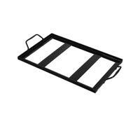 iplusmile Supporto Per Piastra Di Sale Per Barbecue All’aperto, Portablocchi Di Sale Resistente in Smalto Nero, Per Grigliate e Campeggio