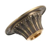 iplusmile Supporto per Ruota della Preghiera con Base Ampia Rame Intagliato | Foro 2, 5cm, Design Loto, Tono Coffee, per Santuari e Cerimonie