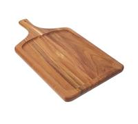 iplusmile Tagliere in Legno Acacia con Manico Ergonomico Piatto Multifunzionale per Pizza Snack e Frutta Resistente e per Cucina e Tavola Design Liscio e Antigraffio