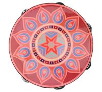 iplusmile Tamburello in Legno e Acciaio Inossidabile Professionale Strumento Mano per Percussioni Adatto per Spettacoli di Danza Collaborazioni di Gruppo e Divertimento Adulto