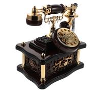 iplusmile Telefono Vintage Quadrante Carillon Statuina retrò in ABS Decorazione per Casa Ufficio e Bar Riproduzione Espositiva Senza Funzione Telefonica