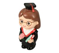 iplusmile Topper Torta Laurea in Resina Decorazione Dolci Compatta e Resistente Statuina Miniatura Dottorato Femminile per Torte e Cupcake Adorabile per Festa e Scritte Diploma