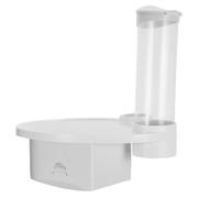 iplusmile Vassoio Laterale e Supporto per Fazzoletti 3 in 1 per Poltrona Odontoiatrica in Plastica Bianca con Dispenser, Porta Bicchiere per Sala Procedure e Clinica