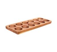 iplusmile Vassoio Resistente Porta Uova 12 Scomparti Marrone in Legno e Elegante per Organizzare e Conservare le Uova Stile per Cucina e Frigorifero