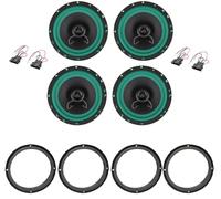 IPNOSIS Kit 4 Casse Anteriori E Posteriori 16,5 cm Per VW UP dal 2011 in poi + 4 Supporti + 4 Connettori