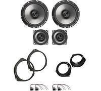 IPNOSIS Kit 4 Casse AXTON AE165 + AE100 per Fiat 500 dal 2007 al 2016 con 2 Supporti Anteriori, 2 Supporti Posteriori e 4 Connettori