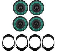 IPNOSIS Kit 4 Casse IP-01165 + IP-01165 per Jeep Renegade con 2 Supporti Anteriori e 2 Supporti Posteriori