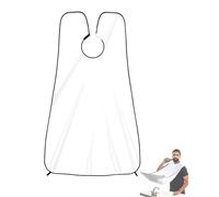 IPNSDON 1 bavaglino da barba, grembiule da barba, strumento per modellare la barba, accessorio per tagliare i capelli, con ventose, regalo perfetto per padre marito (bianco)