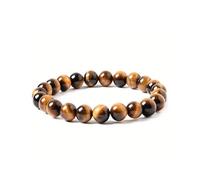 IPNSDON 1 pezzo Bracciale in cristallo ossidiana, braccialetto perline per uomini e donne, braccialetto con pietre preziose curative, catena di gioielli con pietre preziose naturali da viaggio