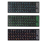 IPNSDON 3 PCS Adesivi per Tastiera Russa Adesivi per Tastiera Lettere Russe,Portatile per Qualsiasi Tastiera Standard