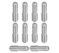 IPNSDON Confezione da 10 M5x0,8 a M6x1 bulloni a doppia testa in acciaio inox 304 bullone di biella filettatura riduttore convertitore per mobili raccordi, lunghezza 20mm