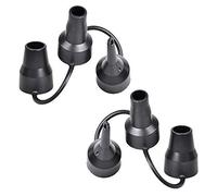 iPobie 2 Pezzi Ugelli per Pompa Elettrica, 3 Taglie Ugello in Plastica Ugelli per Pompa ad Aria per Letto Aria, Accessorio Pompa Aria