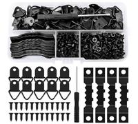 iPobie 251 Pezzi Ganci per Quadri,Set di Ganci e Appendi per Quadri da Inchiodare,Ganci Quadri Muro,Fissaggi per Quadri Cornici,Specchi,Foto,Nero