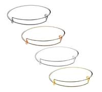 iPobie 48 Pezzi Bracciale Espandibile Acciaio,Bracciali in Metallo Bracciale Vuoto Regolabile per Fai da Te Creazione di Gioielli