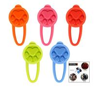 iPobie 5 pz Ciondolo Luminoso Cane, Collare di Sicurezza per Cane in Silicone LED Pendente Luminoso Lampeggiante per Corridori Passeggiate Notturne