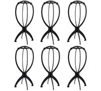 iPobie 6 Pezzi Supporto per Parrucche,Set di Supporti per Parrucche,Pieghevole Plastica Parrucca,Portatile Organizzatore di Visualizzazione Parrucca,Mobile per parruccas