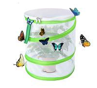 iPobie Gabbia per Farfalle,Gabbia per Insetti/Habitat Vegetale Pieghevole per Serra di Coltivazione di pianta del Giardino/Lucciola/bruchi/Coccinella