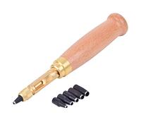 iPobie Perforatrice Automatica,Punzone Utensili in Pelle,6 Punte di Dimensioni,Strumento Pelle Punzoni Coltello per la Lavorazione del Cuoio o della Carta